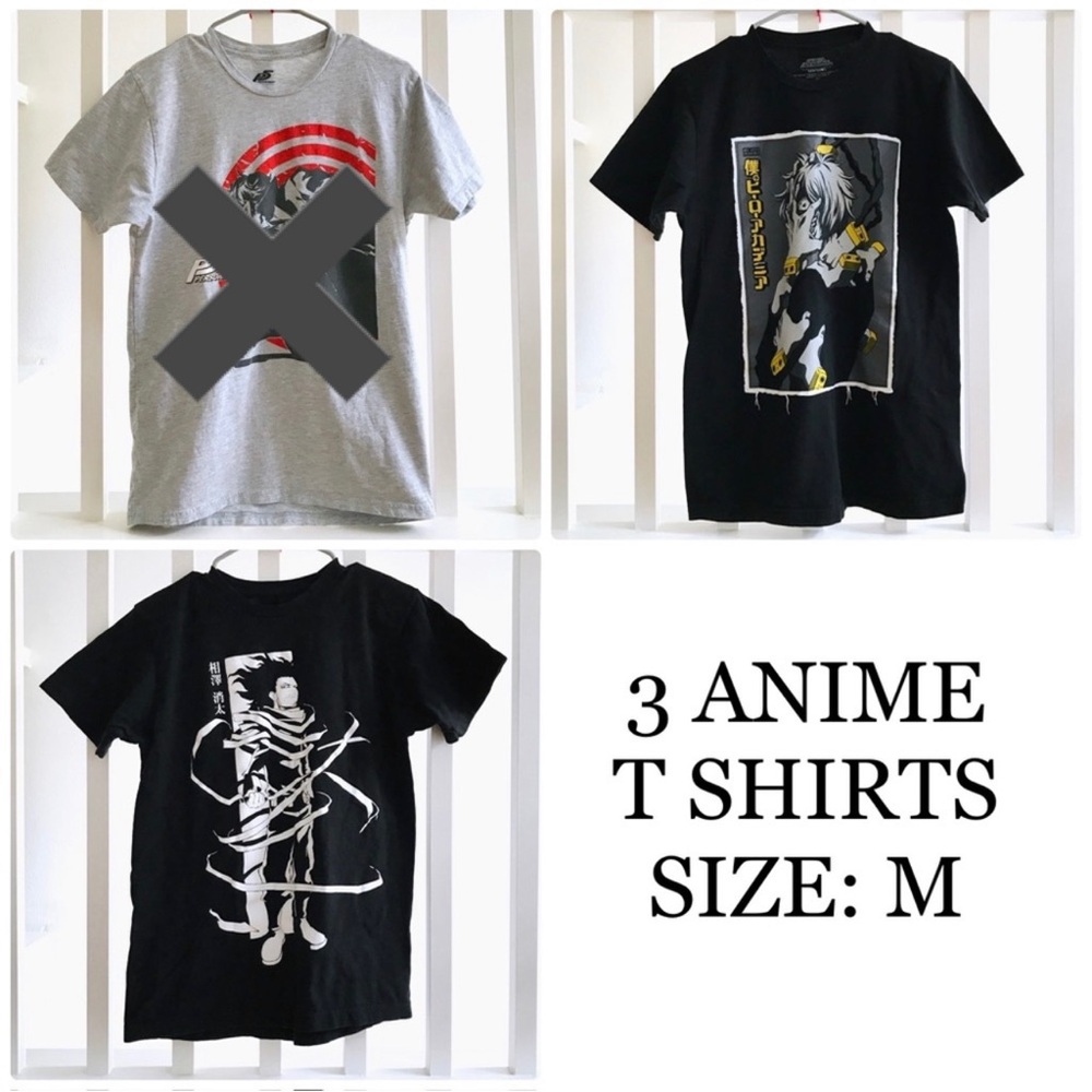 2 Anime Manga T Shirt Bundle Lot